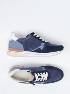 Gabor Comfort – Sneaker aus Veloursleder in Blau