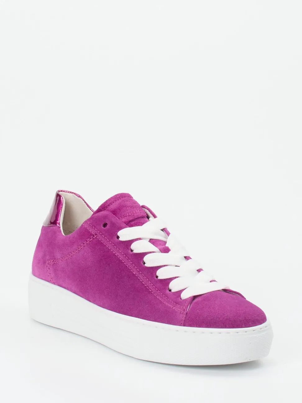 Gabor Comfort – Sneaker aus Veloursleder Pinkviolett