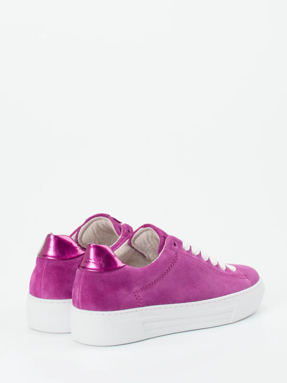 Gabor Comfort – Sneaker aus Veloursleder Pinkviolett