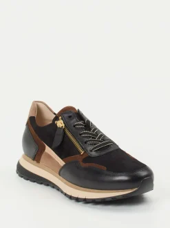 Gabor Comfort – Sneaker aus Veloursleder Schwarz