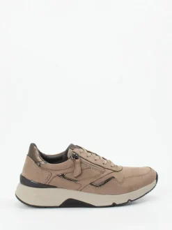 Gabor Comfort – Sneaker aus Nubukleder Taupe
