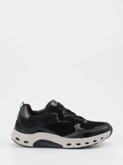 Gabor Comfort – Sneaker aus Veloursleder Schwarz