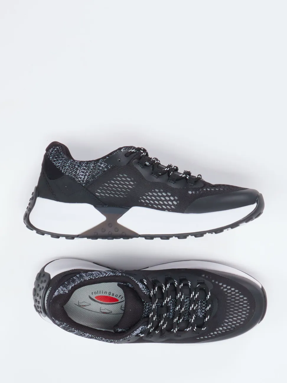 Gabor Comfort – Sneaker aus veganem Mesh schwarz
