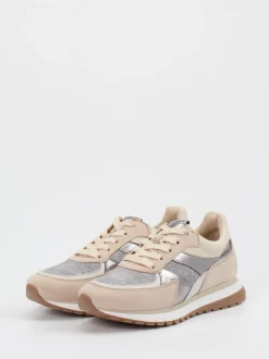 Gabor Comfort – Sneaker aus Veloursleder beige