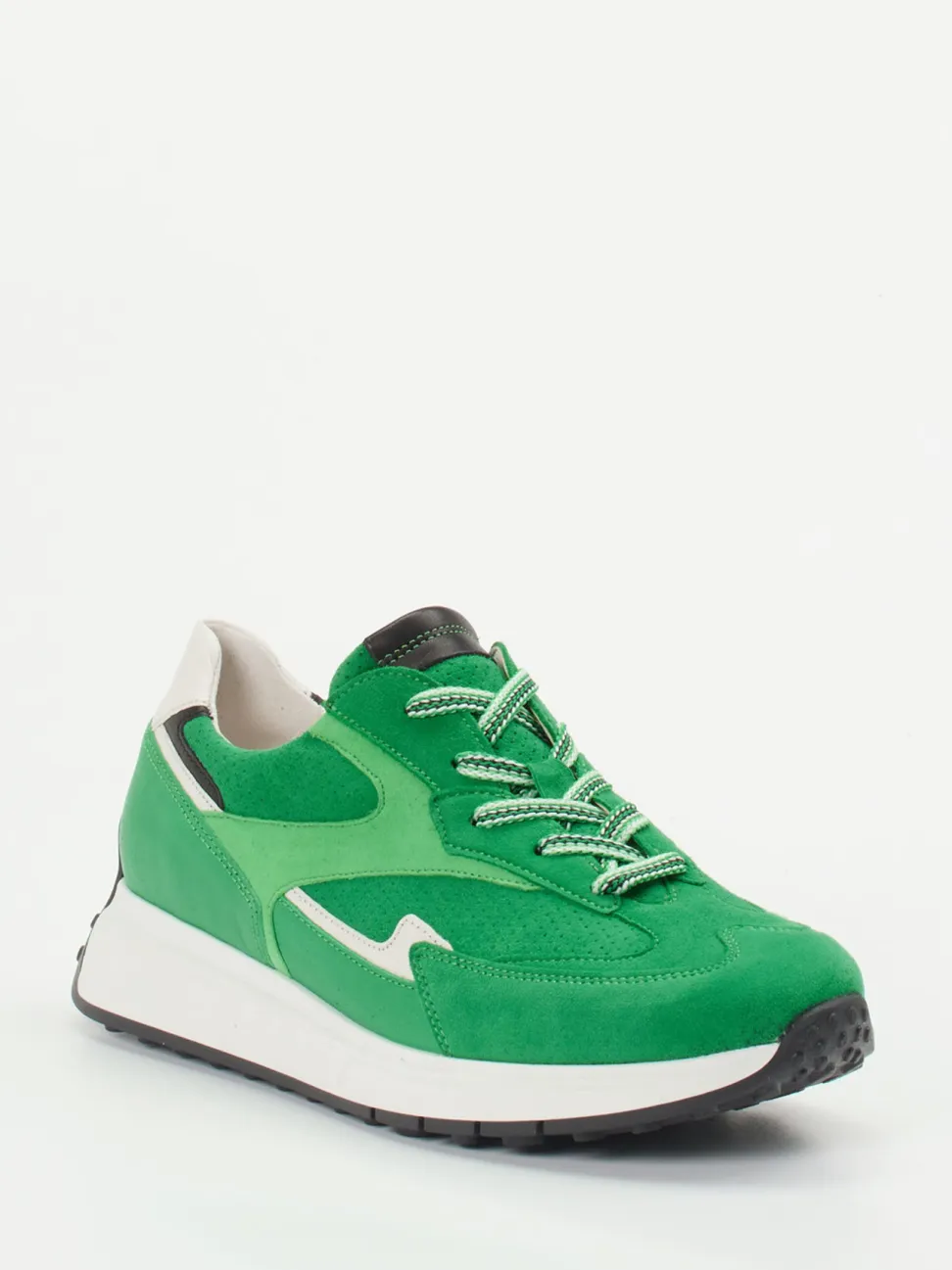 Gabor Comfort – Sneaker aus Veloursleder grasgrün