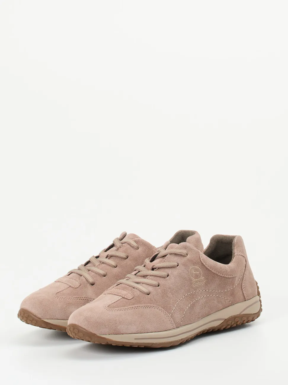 Gabor Comfort – Sneaker aus Veloursleder Rosébeige