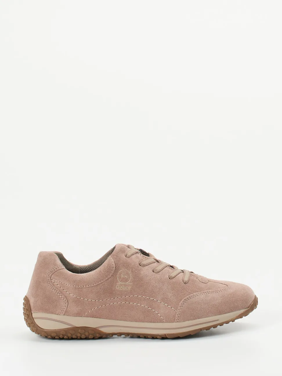 Gabor Comfort – Sneaker aus Veloursleder Rosébeige