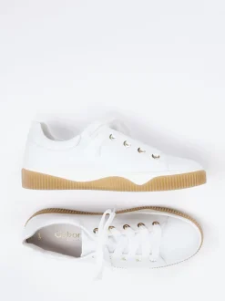 Gabor Comfort – Sneaker aus Kalbleder Weiß