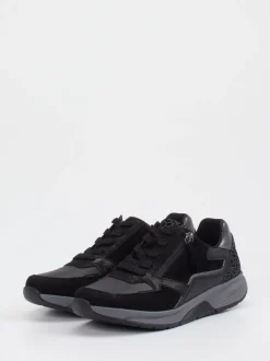 Gabor Comfort – Sneaker aus Veloursleder Schwarz