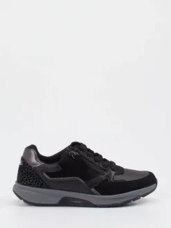 Gabor Comfort – Sneaker aus Veloursleder Schwarz