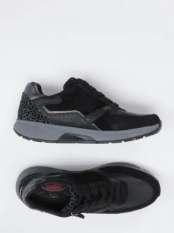 Gabor Comfort – Sneaker aus Veloursleder Schwarz