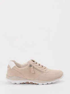 Gabor Comfort – Sneaker aus Veloursleder beige
