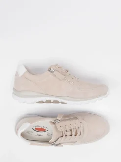 Gabor Comfort – Sneaker aus Veloursleder beige