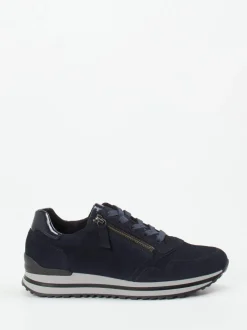 Gabor Comfort – Sneaker aus Veloursleder Dunkelblau