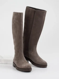 Gabor Comfort – Stiefel aus Veloursleder taupefarben