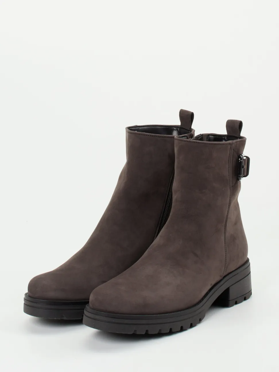 Gabor Comfort – Stiefeletten aus Nubukleder grau