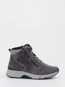 Gabor Comfort – Stiefelette aus Veloursleder grau