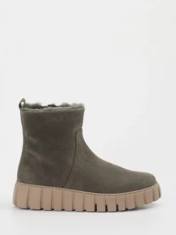 Gabor Comfort – Stiefeletten aus Veloursleder braun