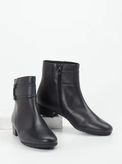 Gabor Comfort – Stiefelette aus Kalbleder Tiefschwarz