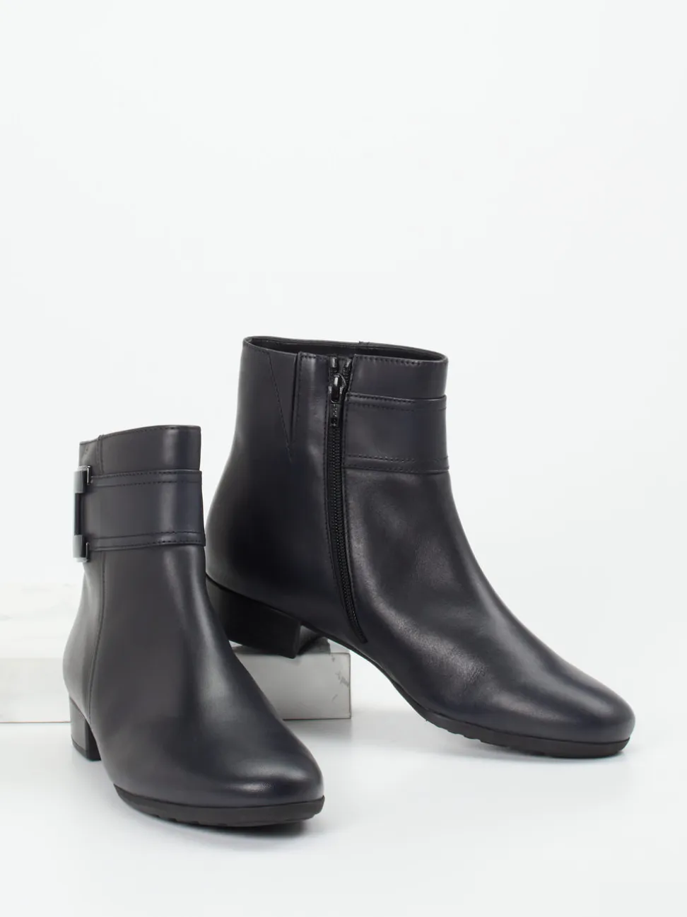 Gabor Comfort – Stiefelette aus Kalbleder Tiefschwarz