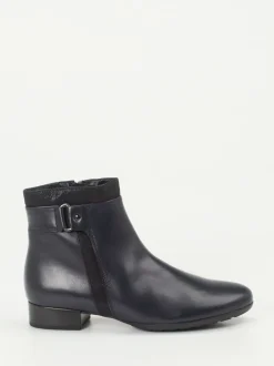 Gabor Comfort – Stiefelette aus Kalbleder dunkelblau