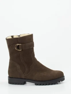 Gabor Comfort – Stiefeletten aus Veloursleder mokkabraun