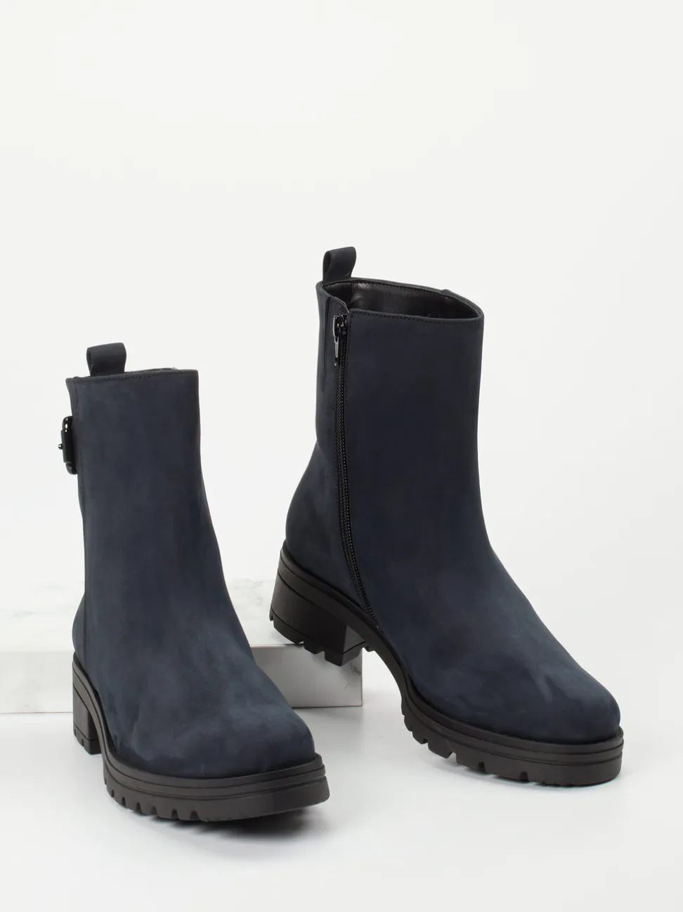 Gabor Comfort – Stiefeletten aus Nubukleder dunkelblau