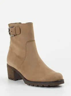 Gabor Comfort – Stiefeletten aus Nubukleder beige