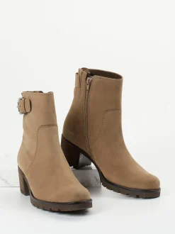 Gabor Comfort – Stiefeletten aus Nubukleder beige
