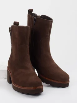 Gabor Comfort – Stiefelette aus Veloursleder braun