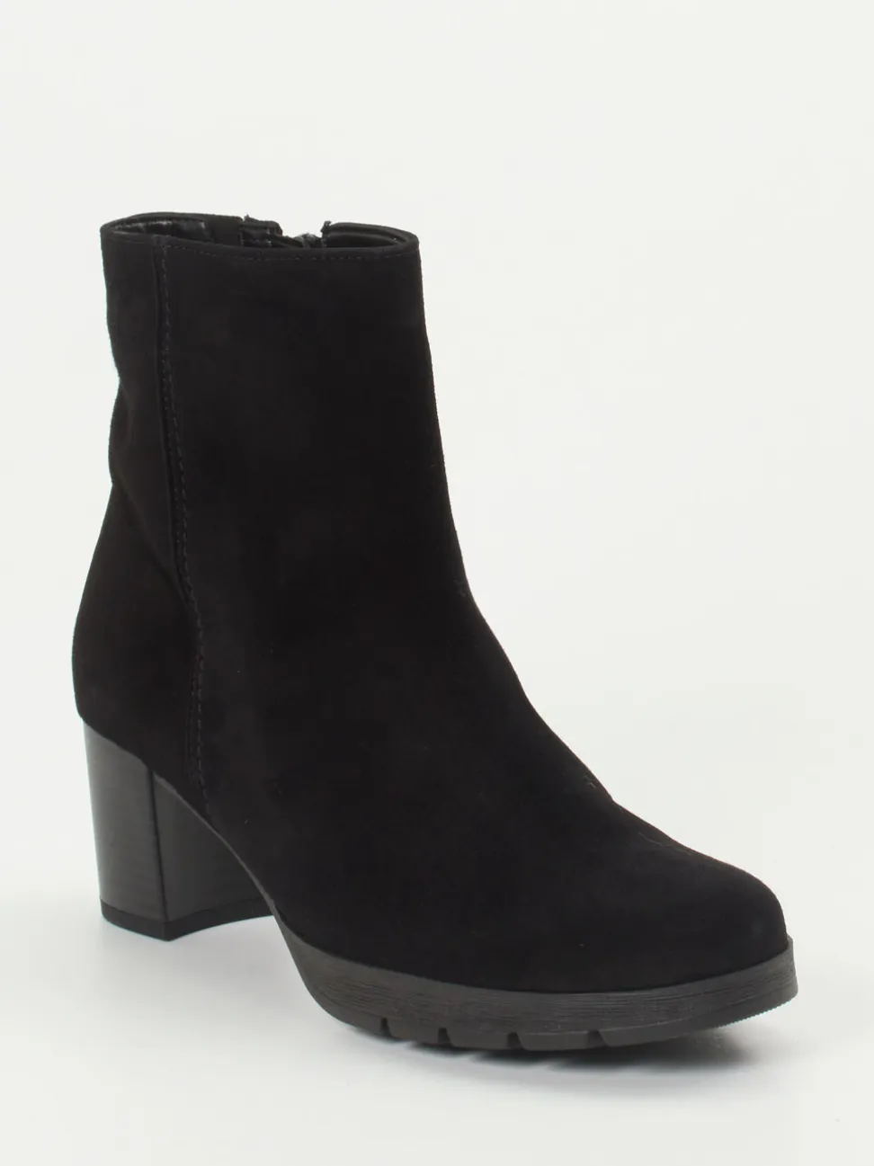 Gabor Comfort – Stiefelette aus Veloursleder schwarz