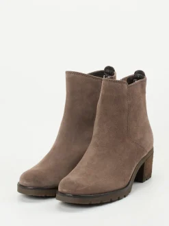 Gabor Comfort – Stiefelette aus Veloursleder taupe