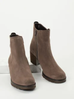 Gabor Comfort – Stiefelette aus Veloursleder taupe