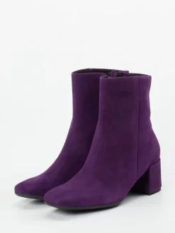 Gabor Comfort – Stiefelette aus Veloursleder Violett