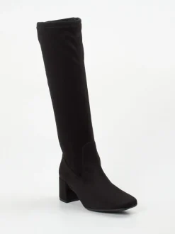 Gabor Comfort – Stretch-Stiefel aus Veloursleder schwarz
