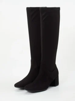 Gabor Comfort – Stretch-Stiefel aus Veloursleder schwarz