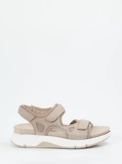 Gabor Comfort – Trekking-Sandale aus Nubukleder Beige