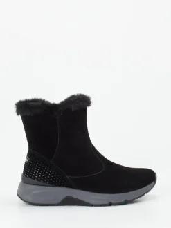 Gabor Comfort – Winterboots aus Veloursleder schwarz