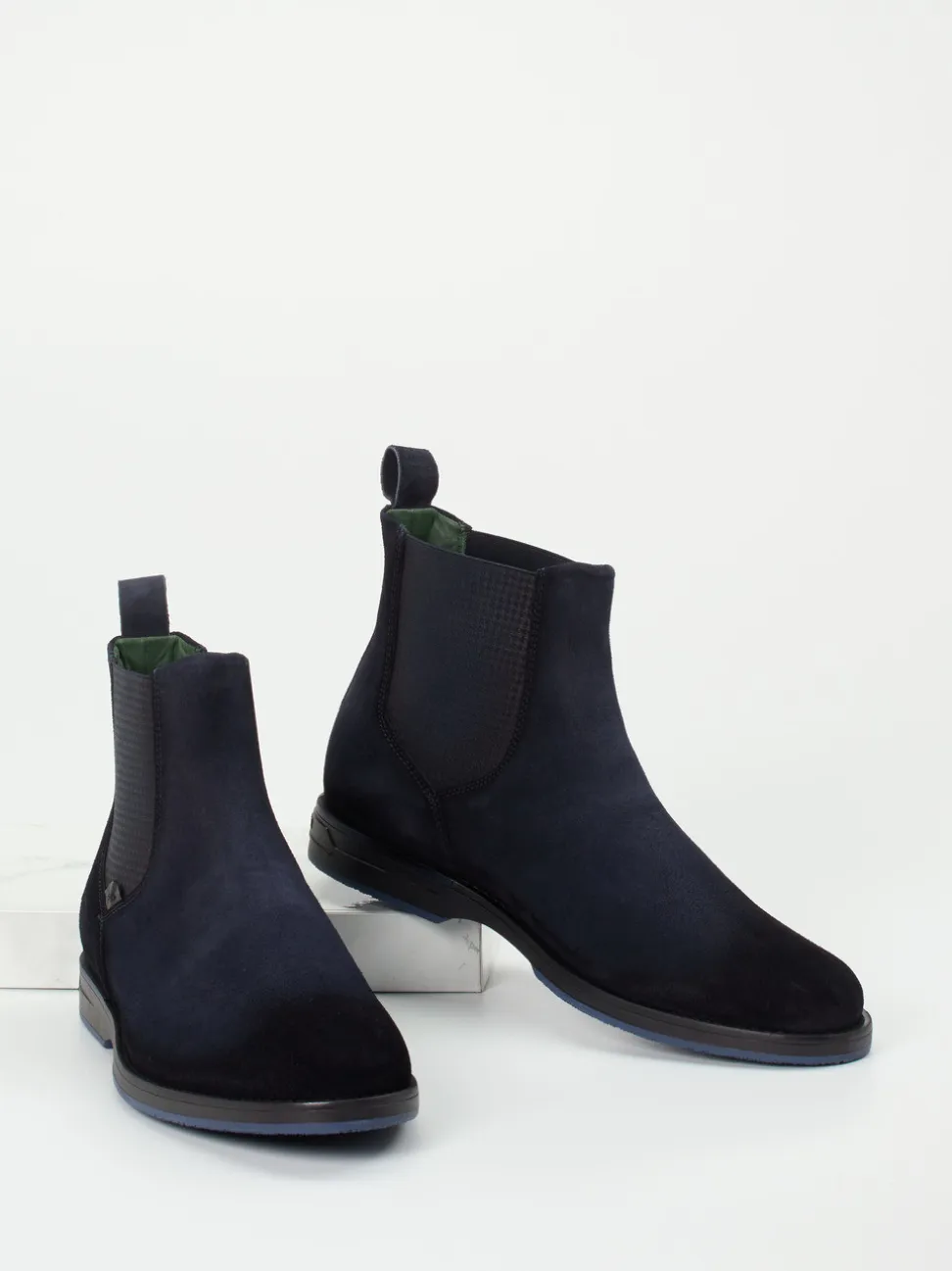 Galizio Torresi – Chelsea Boots aus Kalbleder dunkelblau