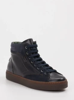 Galizio Torresi – High-Top Sneaker aus Kalbleder blau