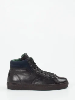 Galizio Torresi – High-Top Sneaker aus Kalbleder Schwarz