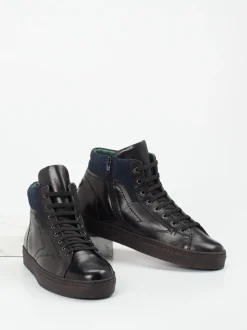 Galizio Torresi – High-Top Sneaker aus Kalbleder Schwarz