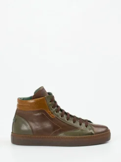 Galizio Torresi – High-Top-Sneaker aus Kalbleder Dunkelbraun