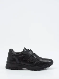 Galizio Torresi – Klett-Sneaker aus Kalbleder schwarz