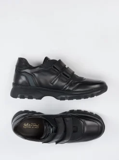 Galizio Torresi – Klett-Sneaker aus Kalbleder schwarz