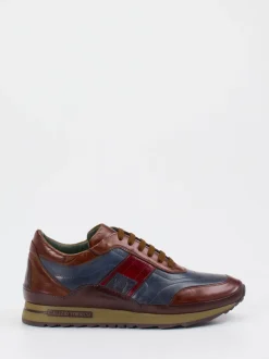 Galizio Torresi – Leder-Sneaker aus Kalbleder Blaugrau
