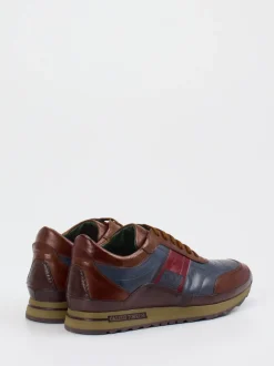 Galizio Torresi – Leder-Sneaker aus Kalbleder Blaugrau