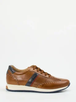 Galizio Torresi – Leder-Sneaker aus Kalbleder cognacbraun