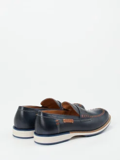 Galizio Torresi – Loafer aus Kalbleder in Dunkelblau