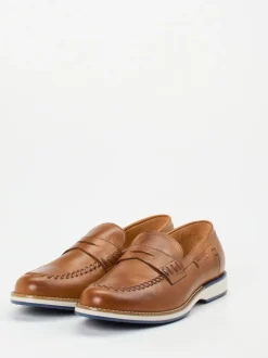 Galizio Torresi – Loafer aus Kalbleder cognacbraun